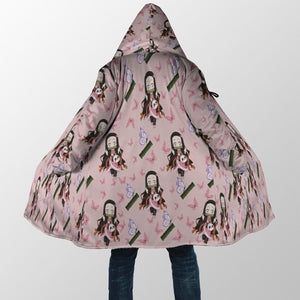 Demon Slayer Nezuko Kamado Kawaii Hooded Cloak Coat