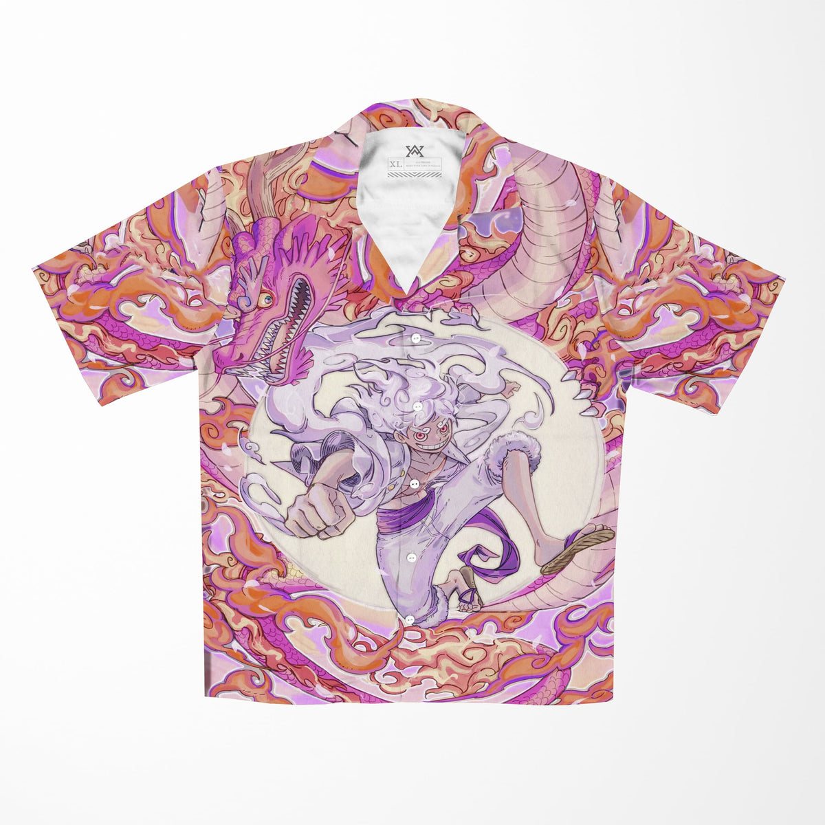 Luffy Gear 5 Dragon Fusion One Piece Hawaiian Shirt