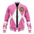 Pink Rangers Varsity Baseball Jacket