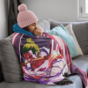 Pirate Hunter One Piece Zoro Throw Blanket