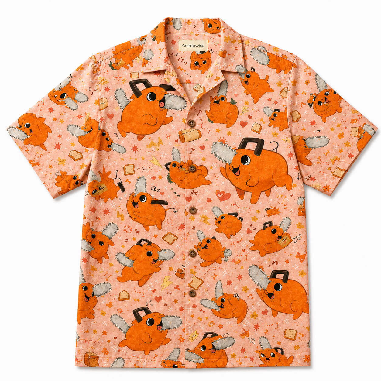 Pochita Chainsaw Devil Chainsaw Man Buton Up Shirt