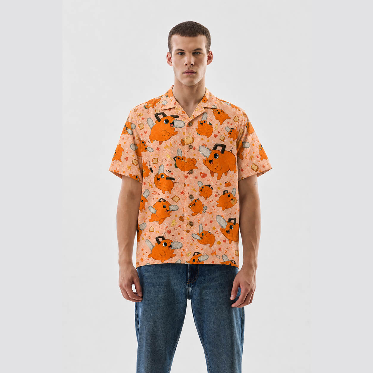 Pochita Chainsaw Devil Chainsaw Man Buton Up Shirt