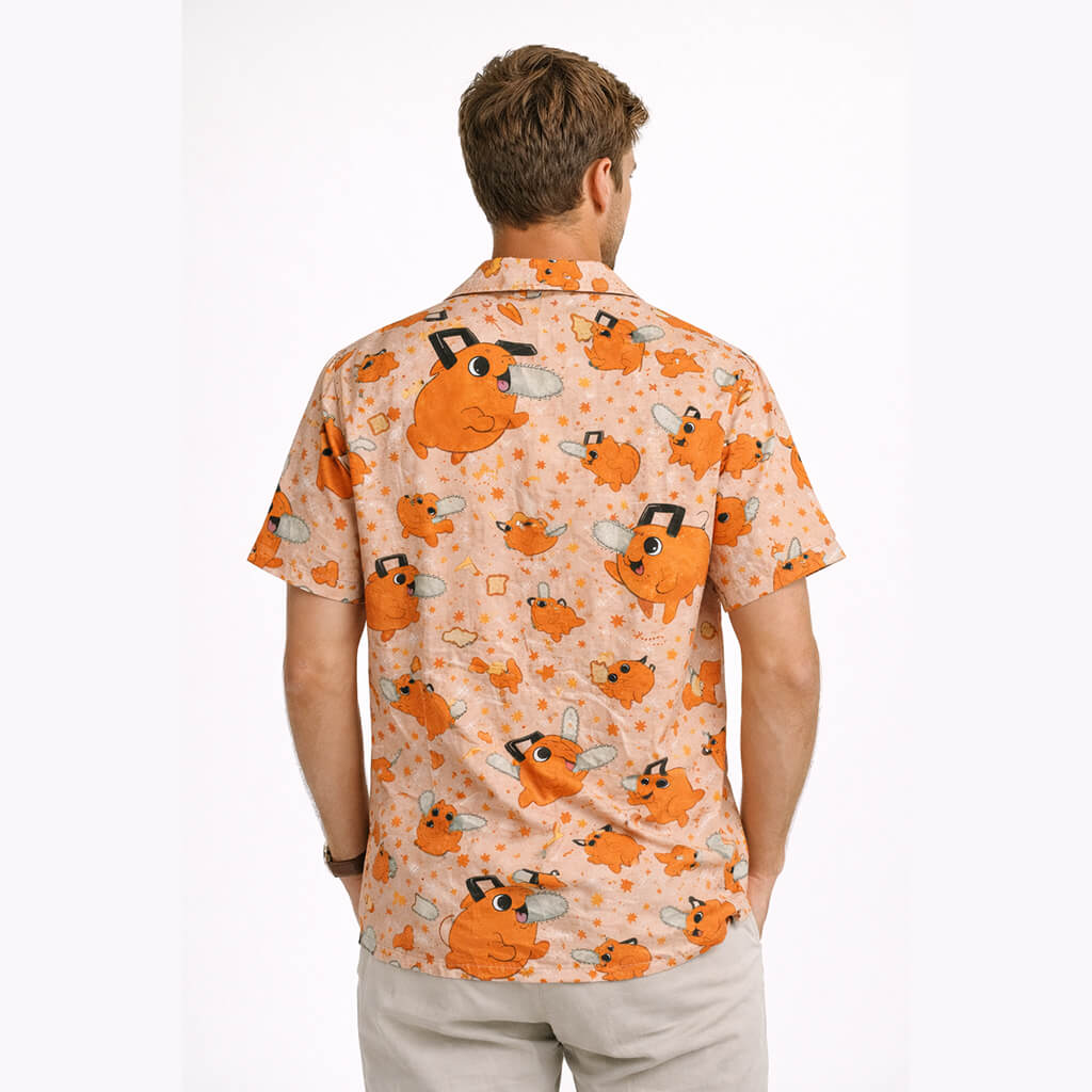 Pochita Chainsaw Devil Chainsaw Man Buton Up Shirt