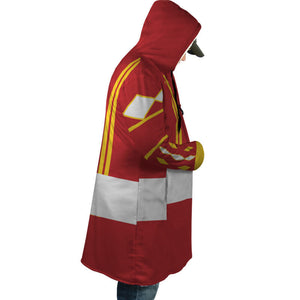 Red Ranger Ninjetti Mighty Morphin Hooded Cloak Coat