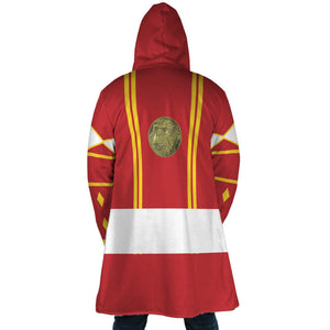 Red Ranger Ninjetti Mighty Morphin Hooded Cloak Coat