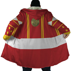 Red Ranger Ninjetti Mighty Morphin Hooded Cloak Coat