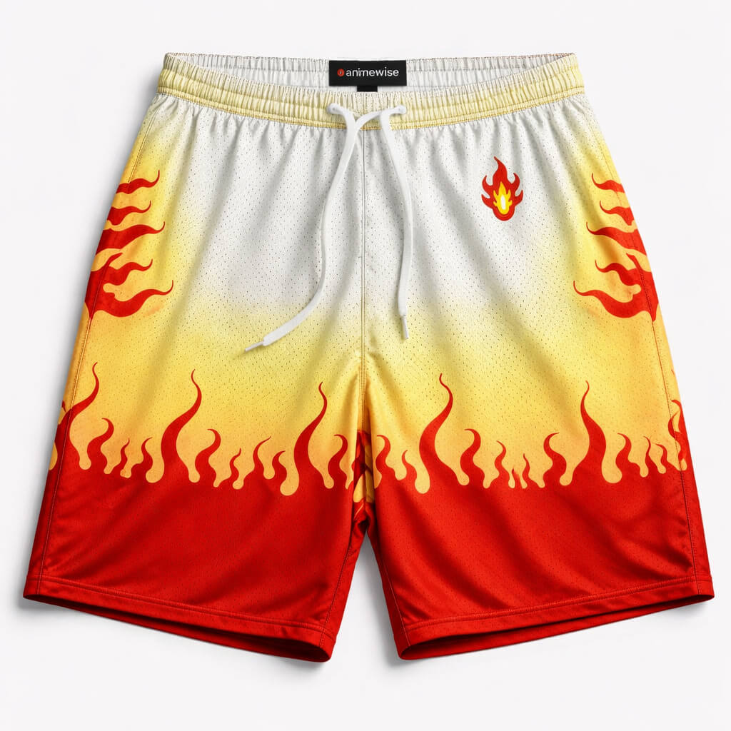 Rengoku Demon Slayer Mesh Shorts