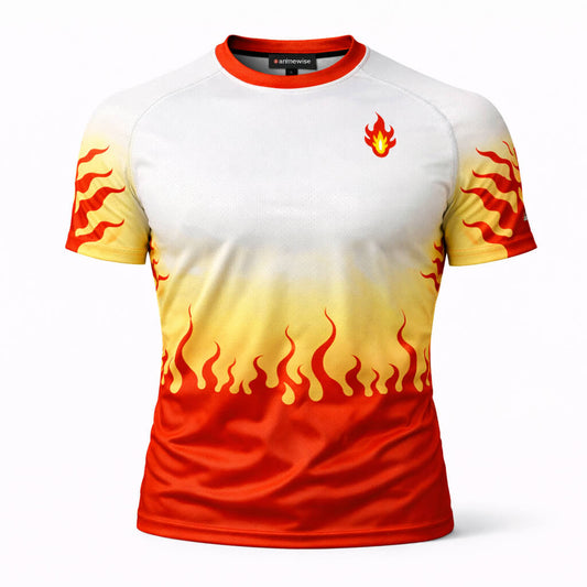 Rengoku Demon Slayer Rash Guard Shirt