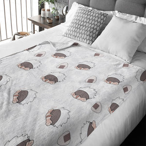 Gojo Faces All Over Brushed JJK Plush Fleece Blanket