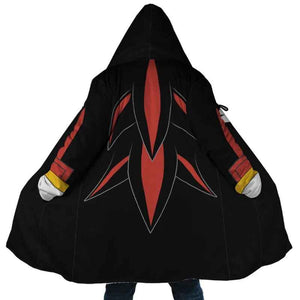 Shadow Sonic The Hedgehog Hooded Cloak Coat