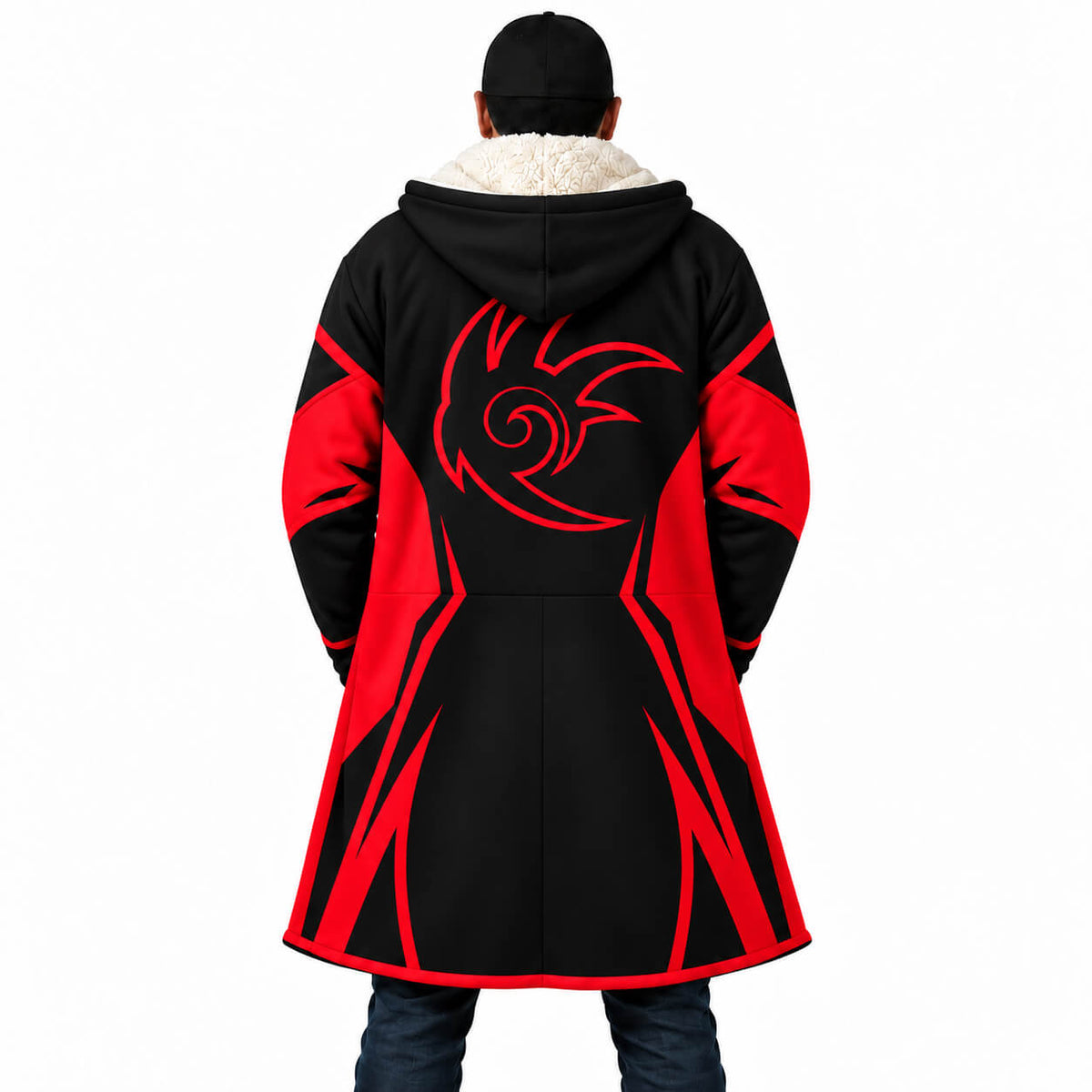 Shadow the Hedgehog Sonic cloak coat with red back emblem