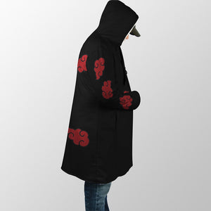 Naruto Akatsuki Pattern Hooded Cloak Coat