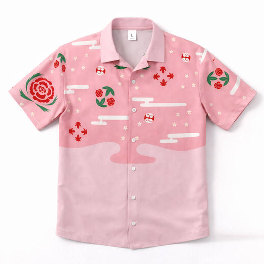 Shunsui Kyoraku Bleach Button Up Shirt