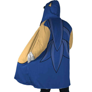 Shadow Sonic The Hedgehog Blue Hooded Cloak Coat