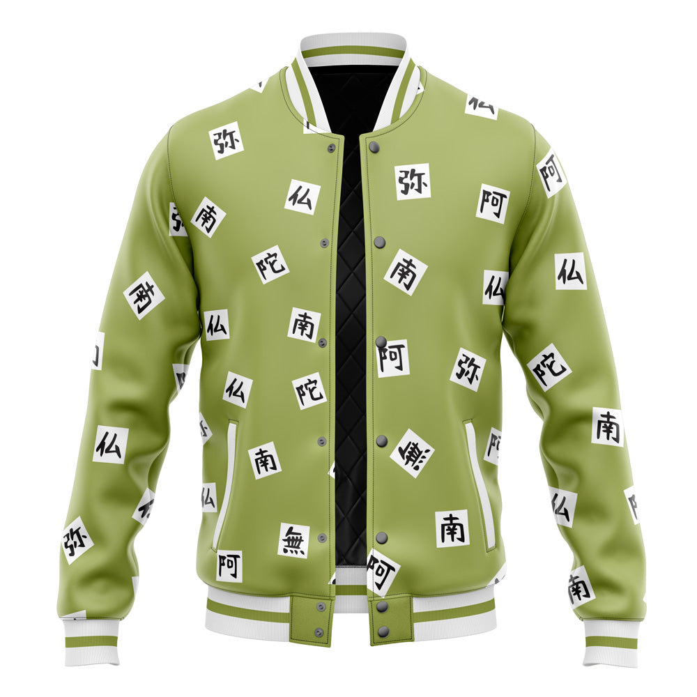 Stone Pillar Pattern Baseball Jacket