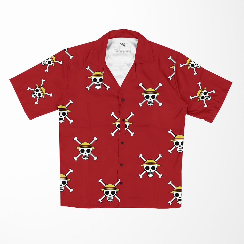 Monkey D Luffy Straw Hat Pirates Jolly Roger Hawaiian Shirt