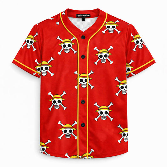 Strohhutpiraten Jolly Roger Baseballtrikot