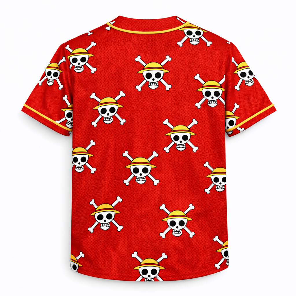 Straw Hat Pirates Jolly Roger Baseball Jersey