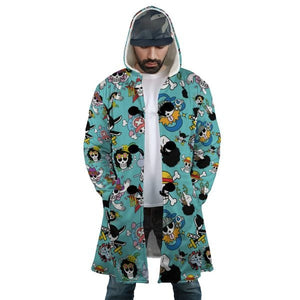 One Piece Jolly Roger Hooded Cloak Coat