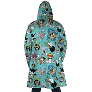 One Piece Jolly Roger Hooded Cloak Coat