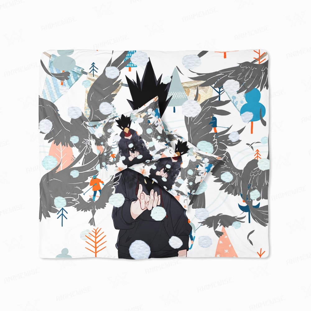 Takoyami Dark Shadow Chrsmas Snow Sleek BNHA Cover Bedding