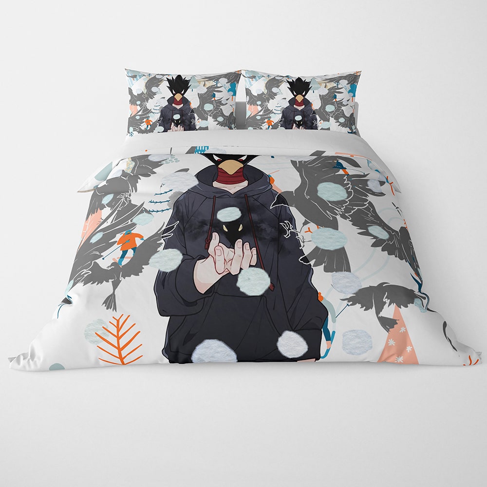 Takoyami Dark Shadow Chrsmas Snow Sleek BNHA Cover Bedding