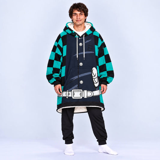 Tanjiro Kamado Demon Slayer Blanket Hoodie