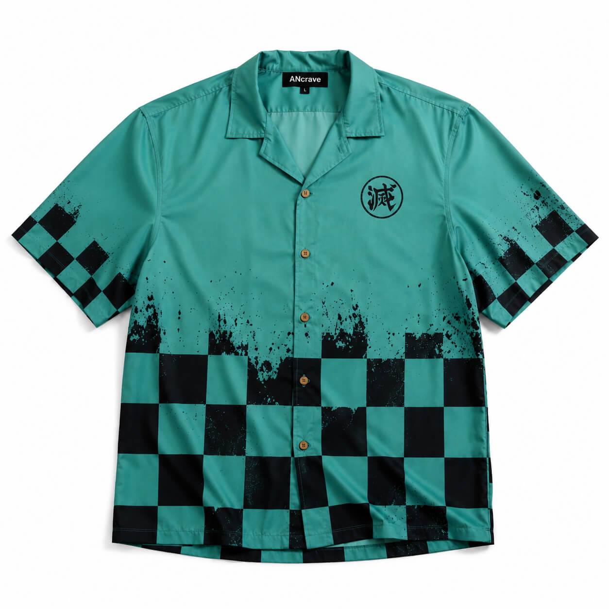 Tanjiro Kamado Demon Slayer Button Up Shirt