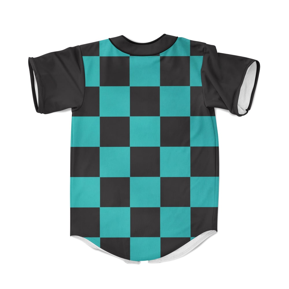 Tanjiru Classic Check Pattern Baseball Jersey