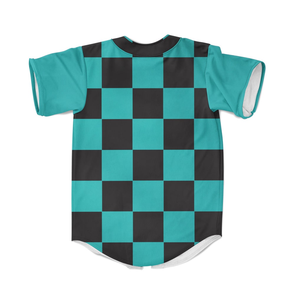 Tanjiru Classic Check Pattern Baseball Jersey