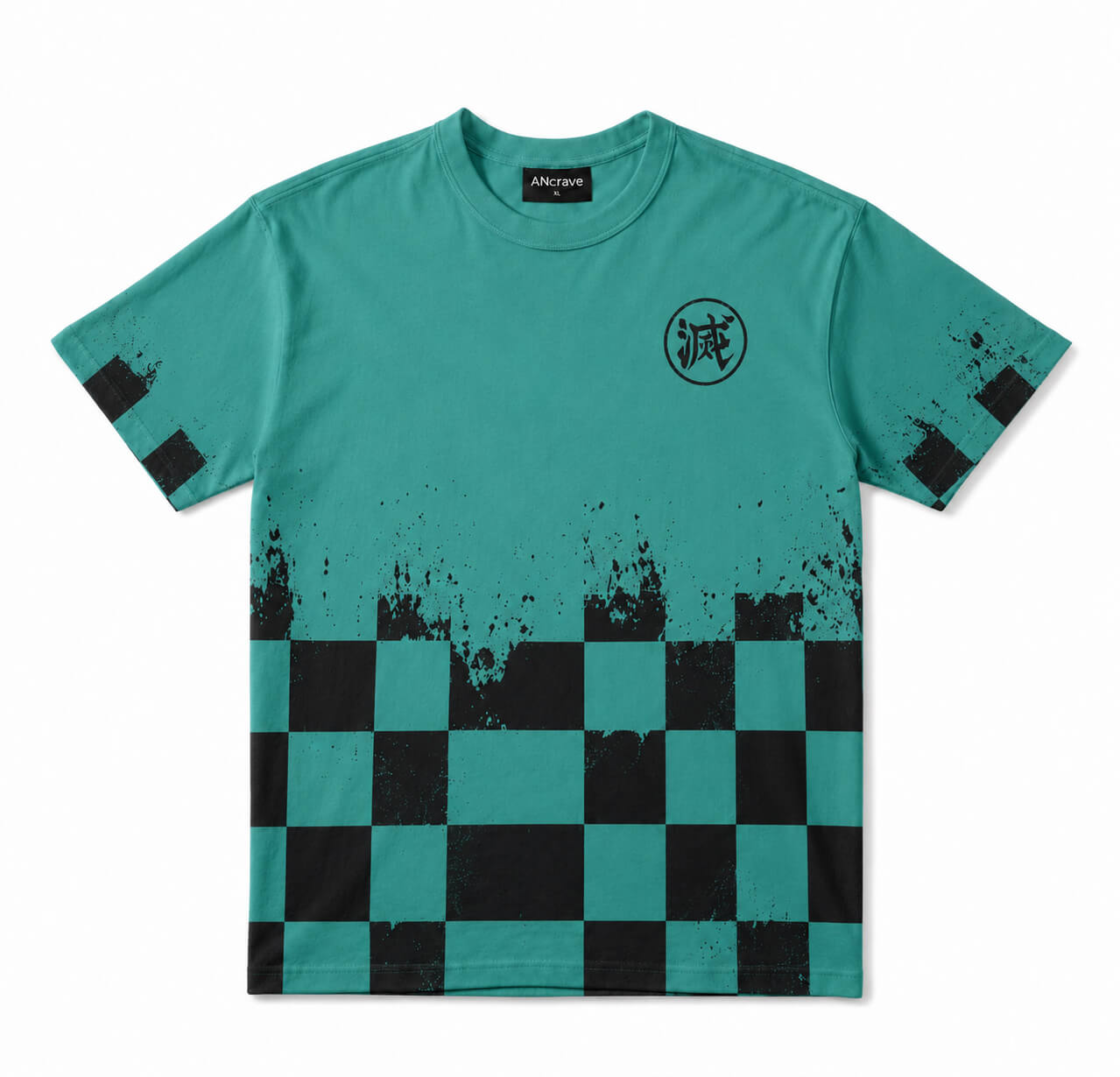 Kaufen Sie das Tanjiro Kamado Karomuster Demon Slayer T-Shirt