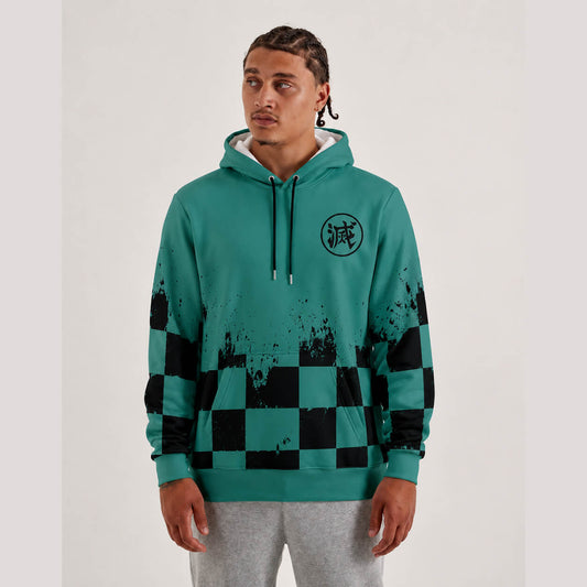 Demon Slayer Faded Pullover Hoodie
