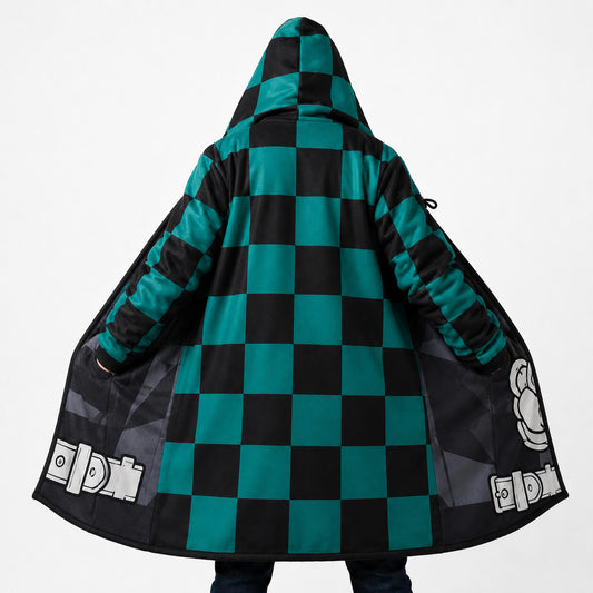 Tanjiro Kamado Demon Slayer Hooded Cloak Coat
