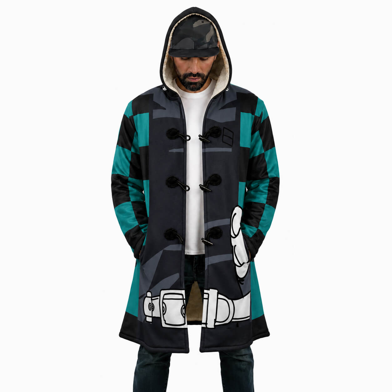 Tanjiro Kamado Demon Slayer Hooded Cloak Coat