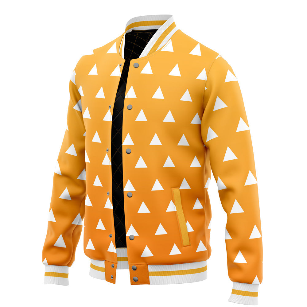 Thunder Breath Pattern Baseball Jacket