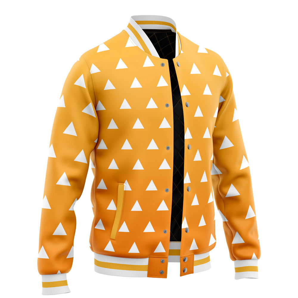 Thunder Breath Pattern Baseball Jacket