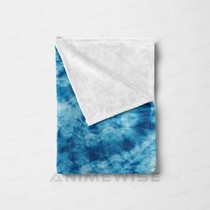 Tie Dye Blues Abstract Art Blanket