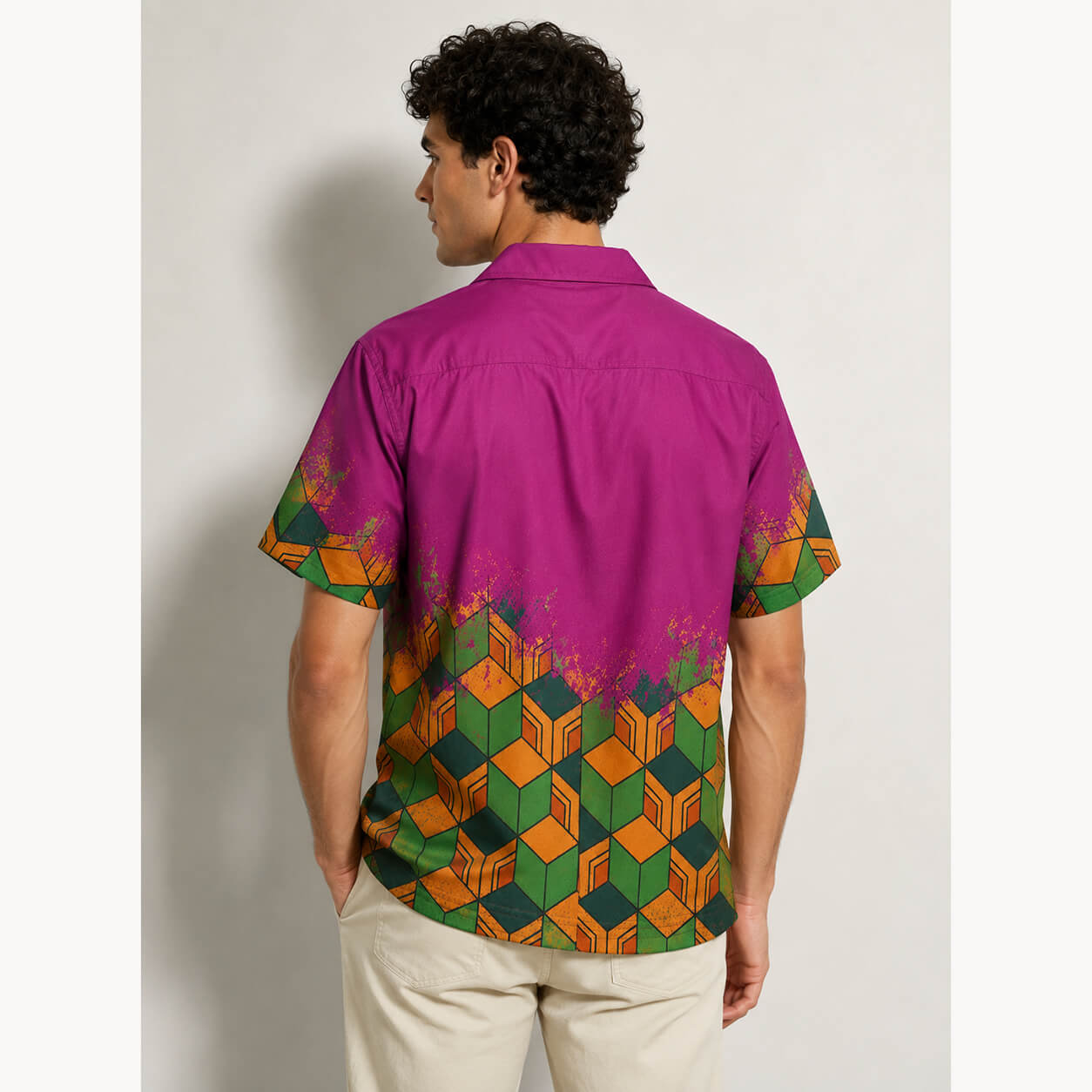 Tomioka Giyu Demon Slayer Button Up Hawaiian Shirt
