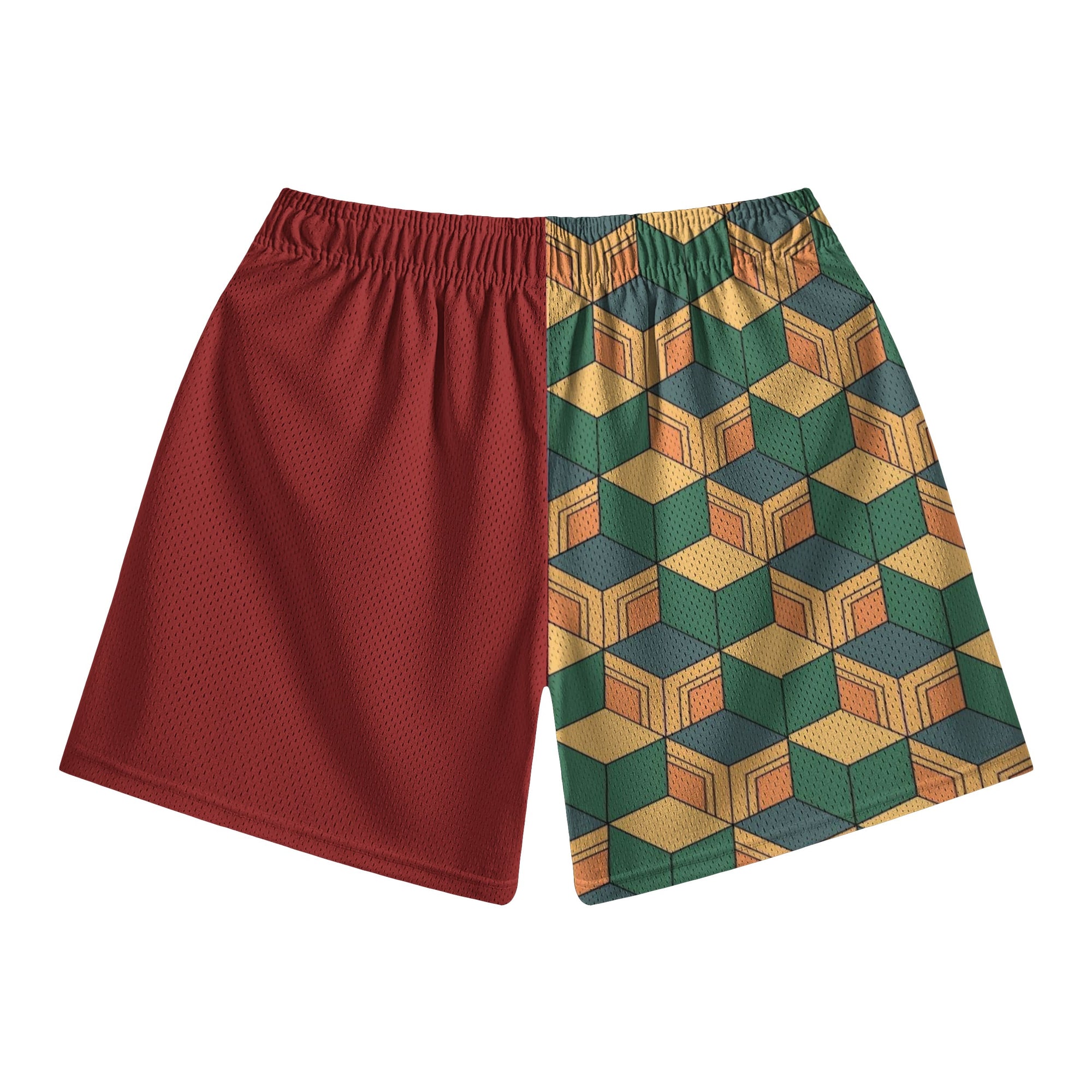 Water Pillar Pattern Mesh Shorts