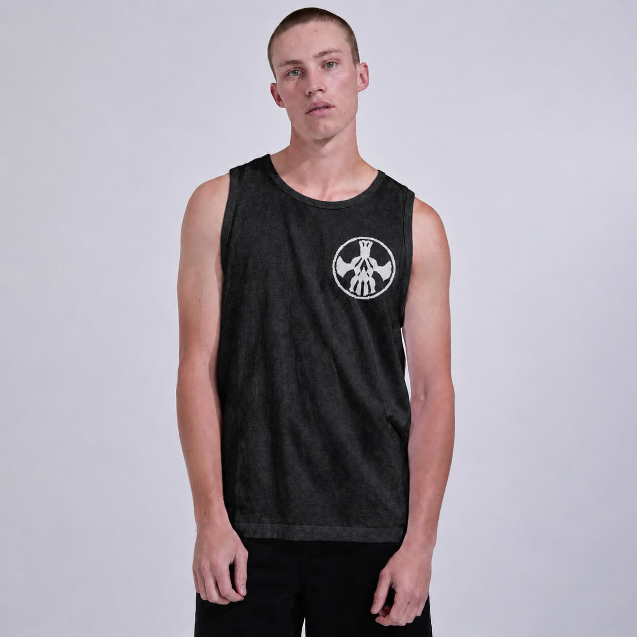 Trigun Stampede Punisher Tank Top Model Front