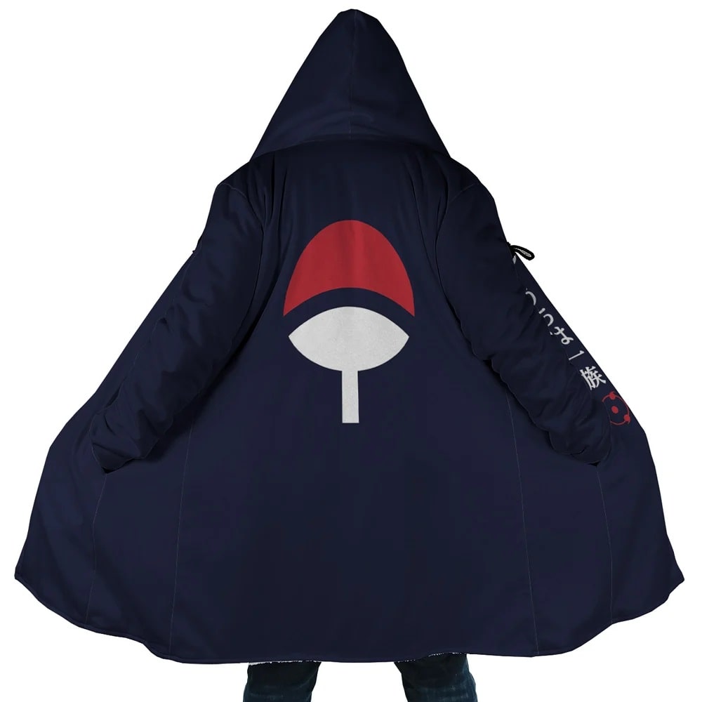 Uchiha Clan Emblem Naruto Hooded Cloak Coat