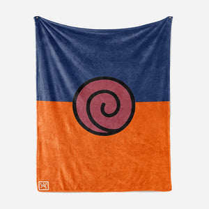 Uzumaki Clan Emblem Brushed Fleece Blanket