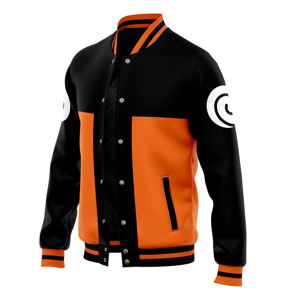 Uzumaki Clan Emblem Brushed Baseball Jacket