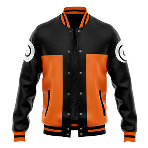 Uzumaki Clan Emblem Brushed Baseball Jacket