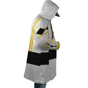 White Ranger Ninjetti Mighty Morphin Hooded Cloak Coat