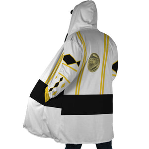 White Ranger Ninjetti Mighty Morphin Hooded Cloak Coat