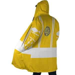 Yellow Ranger Ninjetti Mighty Morphin Hooded Cloak Coat