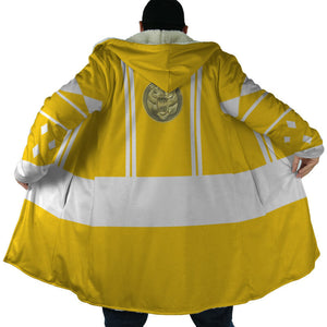 Yellow Ranger Ninjetti Mighty Morphin Hooded Cloak Coat