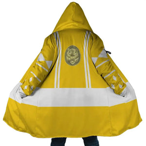 Yellow Ranger Ninjetti Mighty Morphin Hooded Cloak Coat