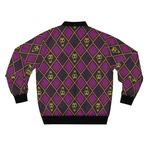 Killer Queen Diamond Pattern Bomber Jacket